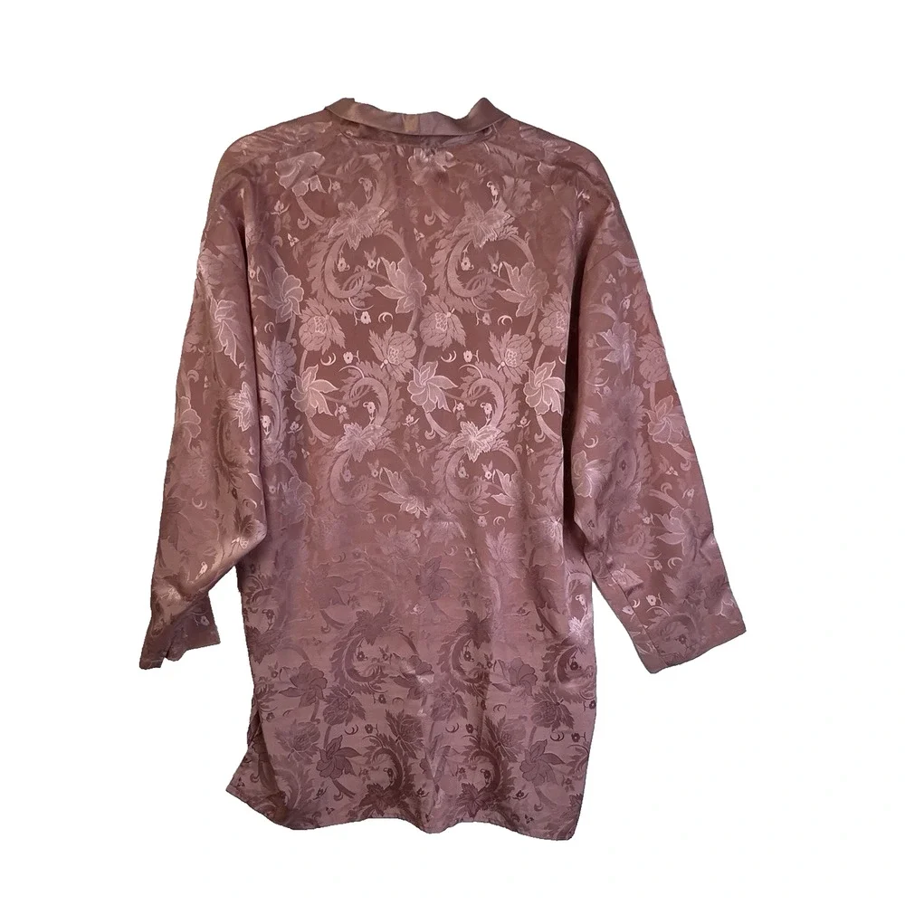 Victoria's Secret Gold Label Sleepwear Gown Women M / L Blush Pink Button Front